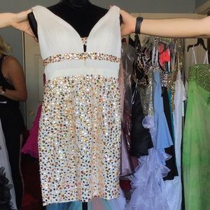 Sherri Hill Ivory Dress